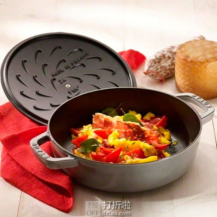 Staub 圆形铸铁砂锅 28cm ￥906 中亚Prime会员免运费直邮到手约￥997