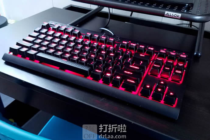 CORSAIR 海盗船 K63 Cherry MX红轴 红色背光 紧凑型 机械键盘 游戏键盘 6.3折.99 海淘转运到手约￥437 中亚Prime会员凑单免运费直邮到手约￥430