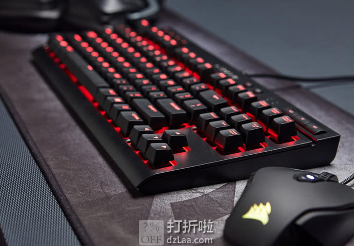 CORSAIR 海盗船 K63 Cherry MX红轴 红色背光 紧凑型 机械键盘 游戏键盘 6.3折.99 海淘转运到手约￥437 中亚Prime会员凑单免运费直邮到手约￥430