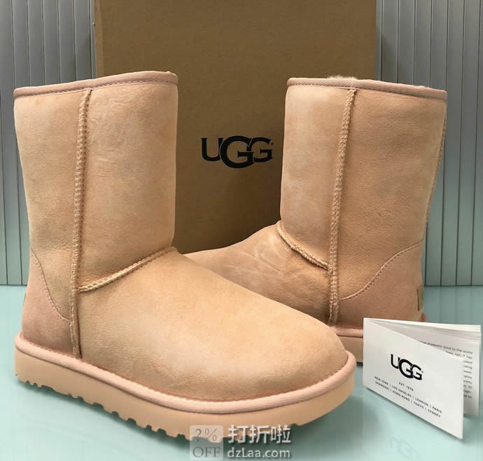 UGG Classic Short II 经典款女式雪地靴 7码4.8折.46 海淘转运到手约￥655 国内￥1048