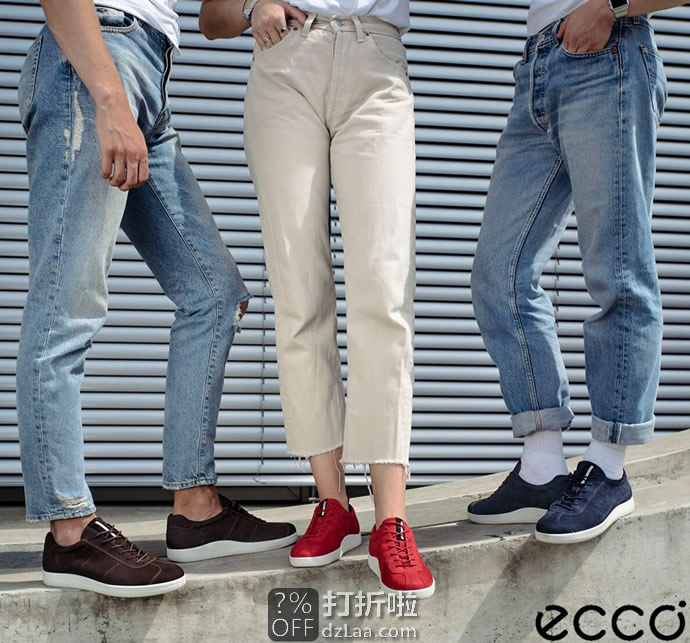 ECCO 爱步 Soft 1 柔酷1 男式休闲鞋 板鞋 41加宽码 ￥409 中亚Prime会员免运费直邮到手约￥452