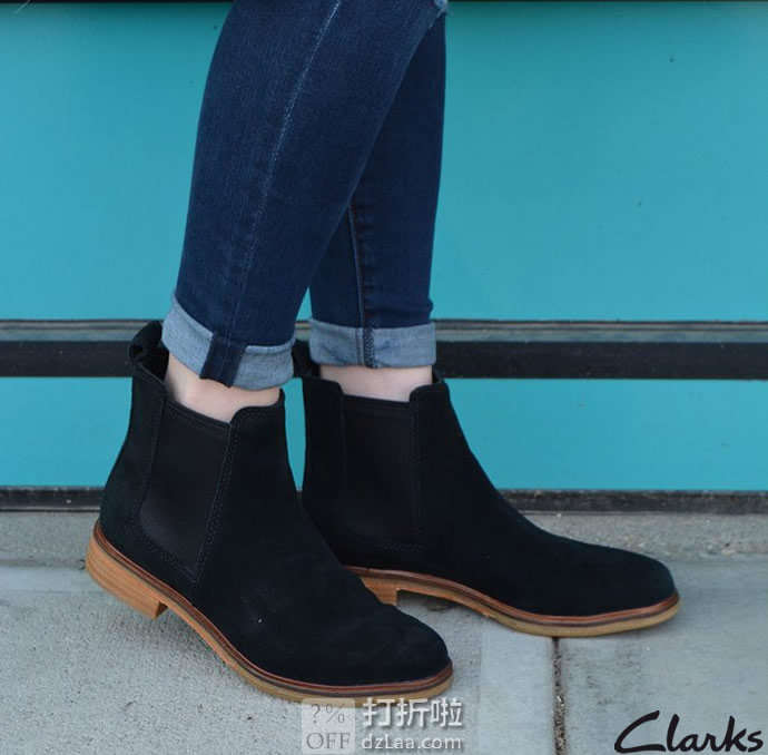 限尺码 Clarks 其乐 Clarkdale Arlo 女式切尔西靴短靴 ￥317