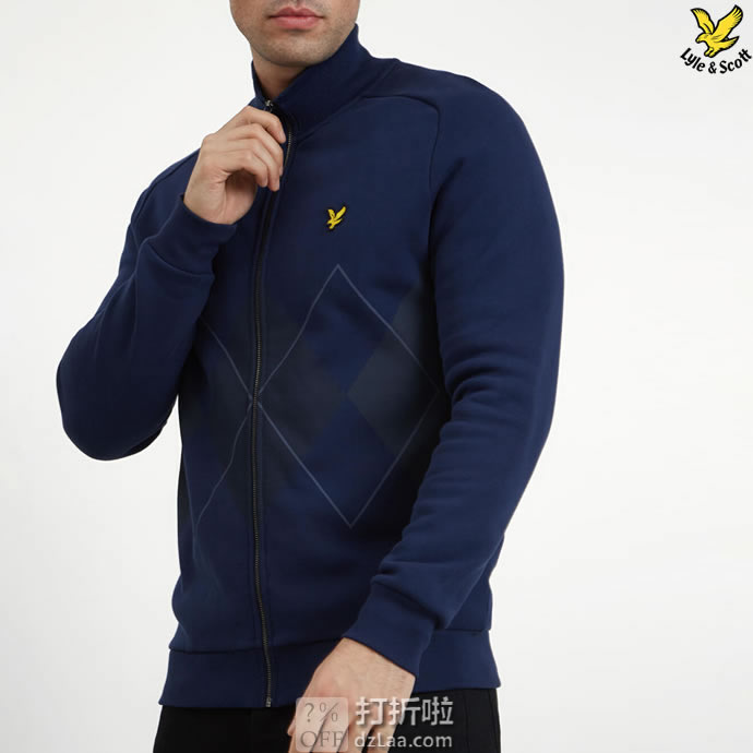 Lyle & Scott 苏格兰金鹰 Argyle 纯棉拉绒 男式夹克 M码4.2折￥293 中亚Prime会员免运费直邮到手约￥323