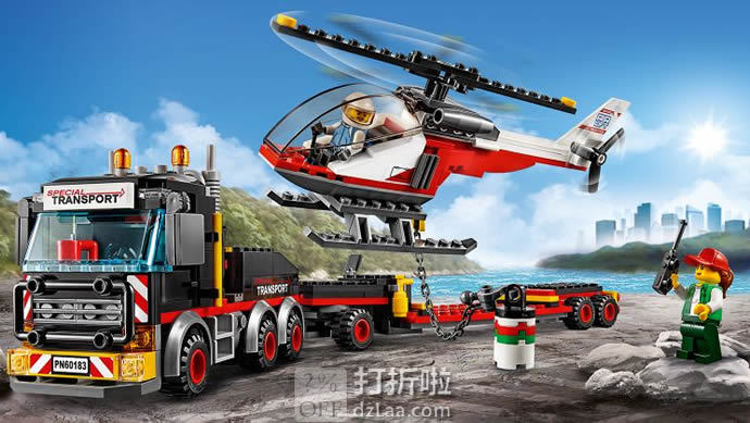 LEGO 乐高 60183 城市系列 重型直升机运输车 积木玩具 6折.99史低 海淘转运到手约￥165