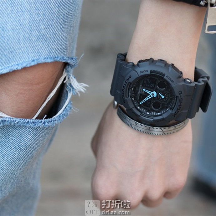 Casio 卡西欧 G-Shock系列 GA-100C-8AER 双显 男式运动手表 中亚Prime会员免运费直邮到手约￥520