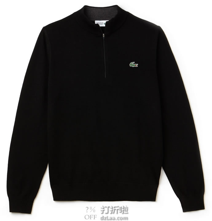 Lacoste 法国鳄鱼 纯羊毛 1/4拉链 男式毛衣 2.5折.99起 海淘转运到手约￥366