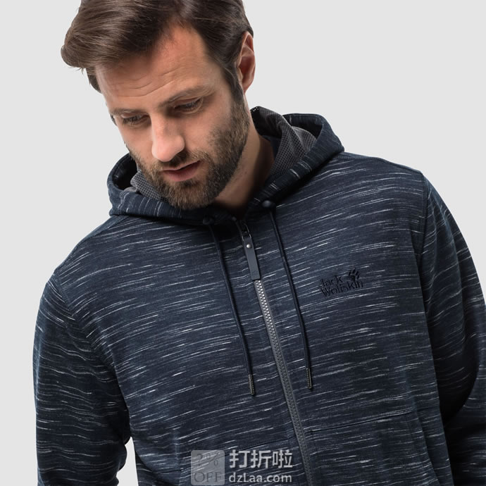 Jackwolfskin 狼爪 Oceanside 轻便透气保暖 男式连帽抓绒夹克外套 S码2.9折.59 海淘转运到手约￥305