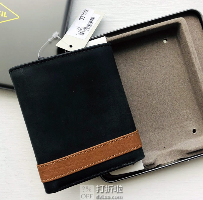 Fossil 化石 Quinn 男式三折钱包 6.3折.79 海淘转运到手约￥206 中亚Prime会员凑单免运费直邮到手约￥220