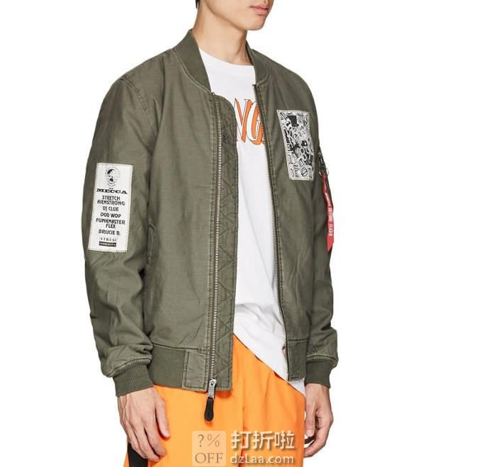 Alpha Industries 阿尔法军工 MA-1 No Sleep款 男式飞行夹克 S码3.2折.93 海淘转运到手约￥607