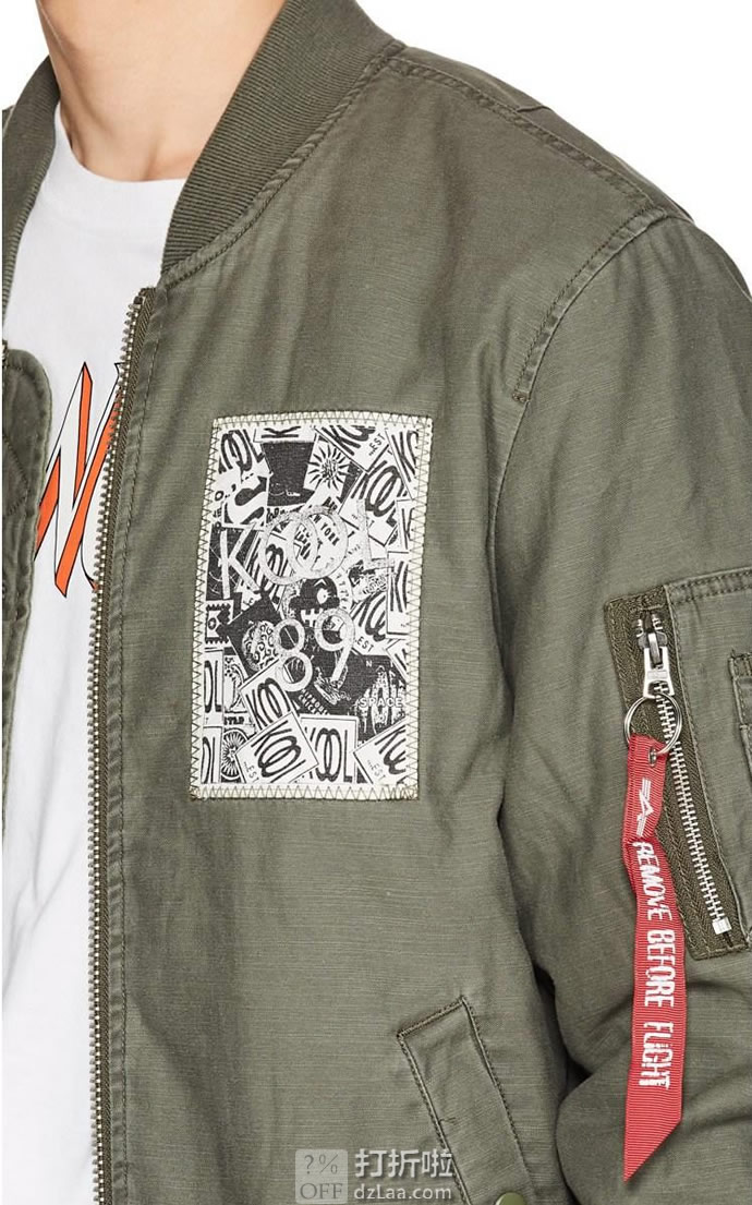 Alpha Industries 阿尔法军工 MA-1 No Sleep款 男式飞行夹克 S码3.2折.93 海淘转运到手约￥607
