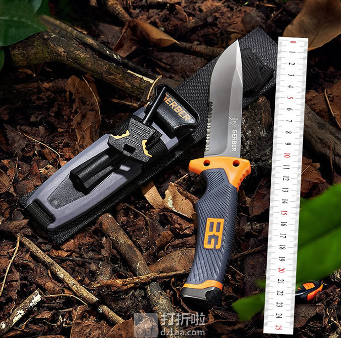 金盒特价 GERBER 戈博 31-000751型 贝尔荒野求生系列 战术直刀 野外户外刀具 6.7折.39 海淘转运到手约￥272 