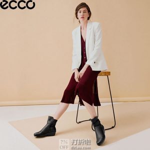 ECCO 爱步 Skyler 斯凯乐 防水女式坡跟短靴 36码3.5折$69.35海淘转运到手约￥573