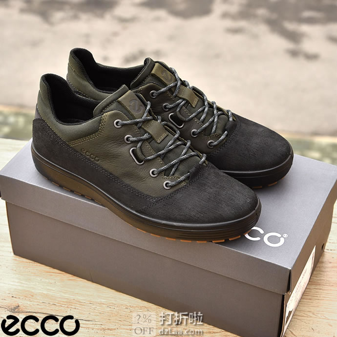 ECCO 爱步 Soft 7 柔酷7号 Tred Terrain 防水男式板鞋 39码3折.88 海淘转运到手约￥425