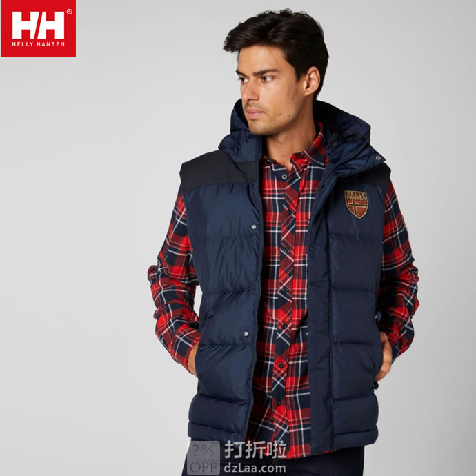 Helly Hansen 哈里汉森 Norse 户外防水防风保暖 男式连帽羽绒马甲 S码2折.64 海淘转运到手约￥280