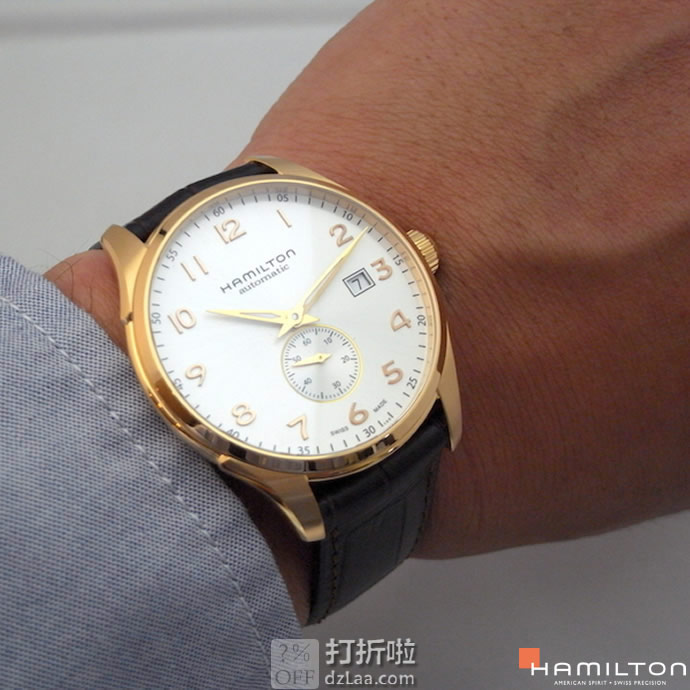 Hamilton 汉米尔顿 Jazzmaster 爵士大师系列 小秒针 男式机械表 H42575513 优惠码折后2.55 海淘转运关税补贴到手约￥3738 国内￥6652