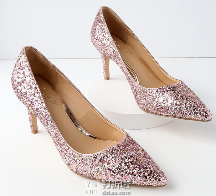 Badgley Mischka 巴吉利·米诗卡 Lyla 亮片 女式高跟鞋 单鞋 36.5码5.9折.54 海淘转运到手约￥461