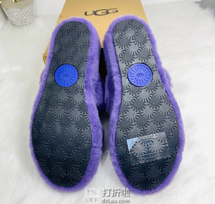 UGG Fuzz Yeah 毛茸可调节搭扣 女式凉拖鞋 36码6.1折.42 海淘转运到手约￥354 天猫￥760