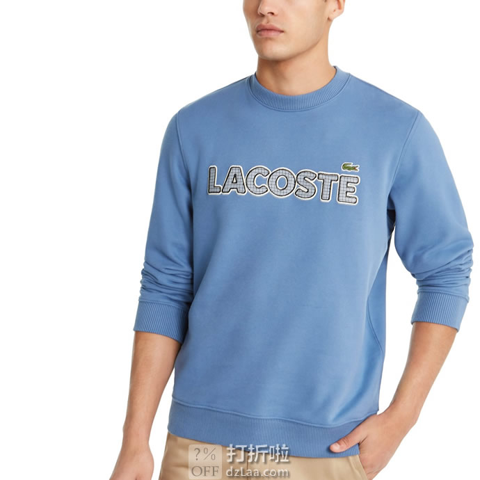 Lacoste 法国鳄鱼 休闲套头圆领长袖男式卫衣 S码3.1折.28 海淘转运到手约￥373 天猫￥1268