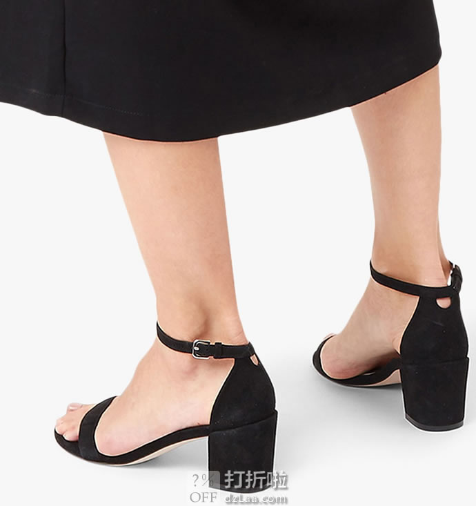 限尺码 Stuart Weitzman 斯图尔特·韦茨曼 Simple 一字扣 女式粗跟凉鞋 4.1折5.33 海淘转运到手￥1217 天猫￥3650