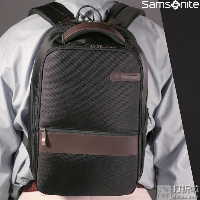 销量第一 Samsonite 新秀丽 Kombi Small 商务系列 弹道尼龙 小号双肩包 3.9折.99史低 海淘转运到手约￥332