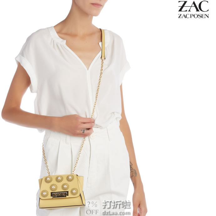 ZAC Zac Posen 扎克·珀森 Eartha Mini 花朵贴花装饰 迷你蝙蝠包 3.4折1.37 海淘转运到手约￥742