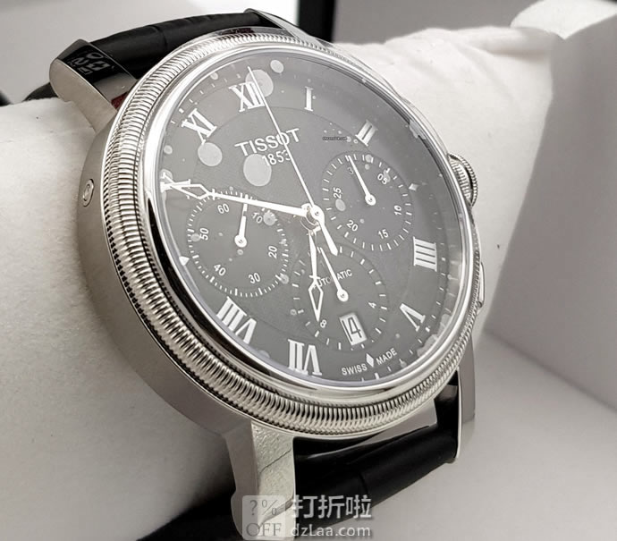 TISSOT 天梭 Bridgeport 港湾系列 T097.427.16.053.00 男式机械表 计时表 优惠码折后1.99 海淘转运关税补贴到手约￥4107