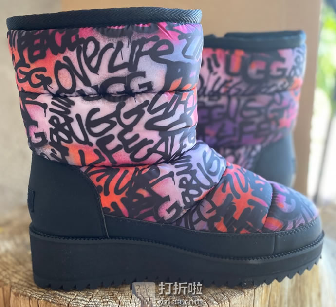 UGG Ridge Graffiti Pop 防水保暖 女式厚底雪地靴 短靴 3.5折.93 海淘转运到手约￥576