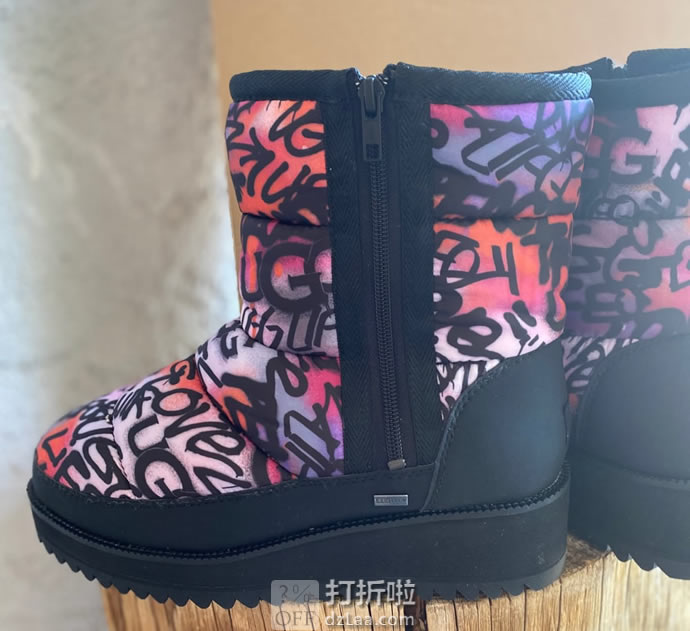 UGG Ridge Graffiti Pop 防水保暖 女式厚底雪地靴 短靴 3.5折.93 海淘转运到手约￥576