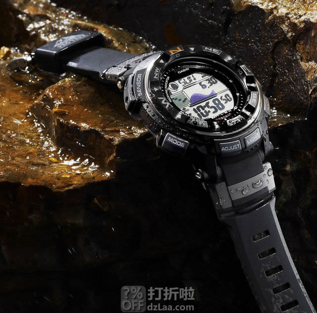 金盒特价 Casio PRW-2500R-1CR 卡西欧 三重感应 6局电波表 4.5折4.99 海淘关税补贴到手约￥1029