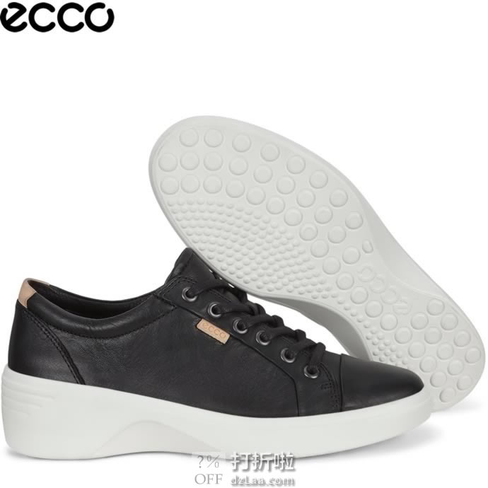 ECCO 爱步 Soft 7 柔酷7号 女式坡跟休闲鞋 4.3折.4起 海淘转运到手约￥547